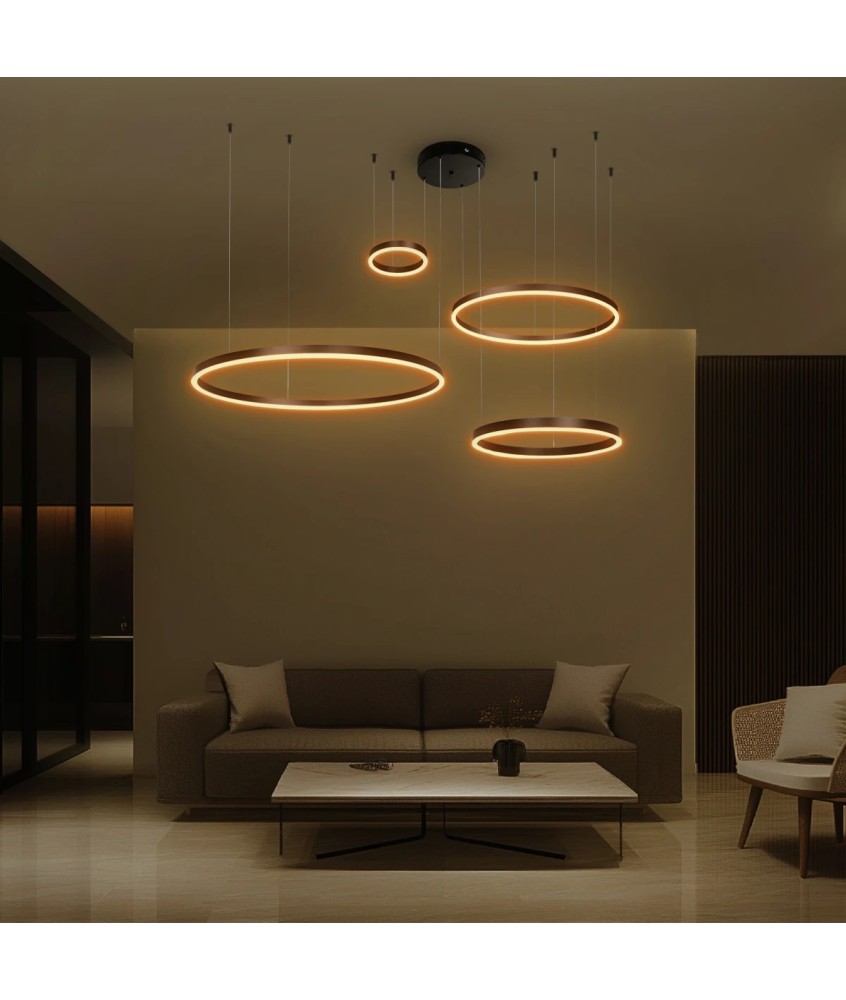 kelvo® VENOM 61191 Μοντέρνο Κρεμαστό Φωτιστικό Οροφής LED 150W 17659lm 120° AC 220-240V IP20 Ρυθμιζόμενο Λευκό CCT με Χειριστήριο από 2700K έως 6000K Dimmable - Lumileds SMD Chip - Μαύρο Ματ - Μ150 x Π90 x Υ60cm - 3 Χρόνια Εγγύηση